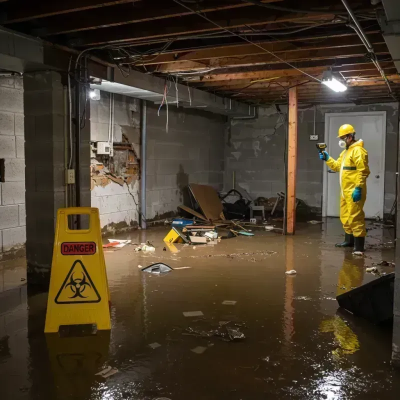 Flooded Basement Electrical Hazard in Laclede County, MO Property