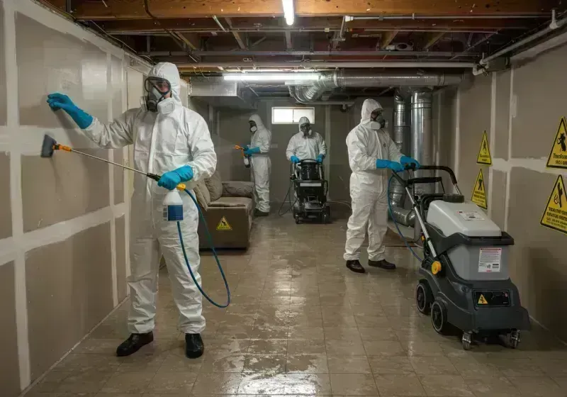 Basement Moisture Removal and Structural Drying process in Laclede County, MO